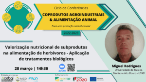 ONLINE: CONFERÊNCIA ONLINE DISCUTE TRATAMENTOS BIOLÓGICOS PARA MELHORAR A NUTRIÇÃO ANIMAL COM SUBPRODUTOS AGROINDUSTRIAIS