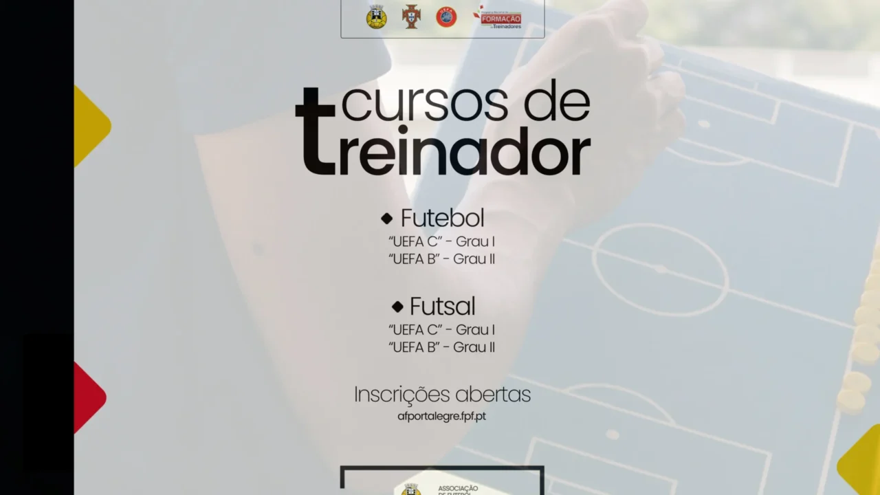 AF PORTALEGRE PROMOVE FORMAÇÃO DE TREINADORES DE FUTEBOL E FUTSAL – INSCRIÇÕES ABERTAS!