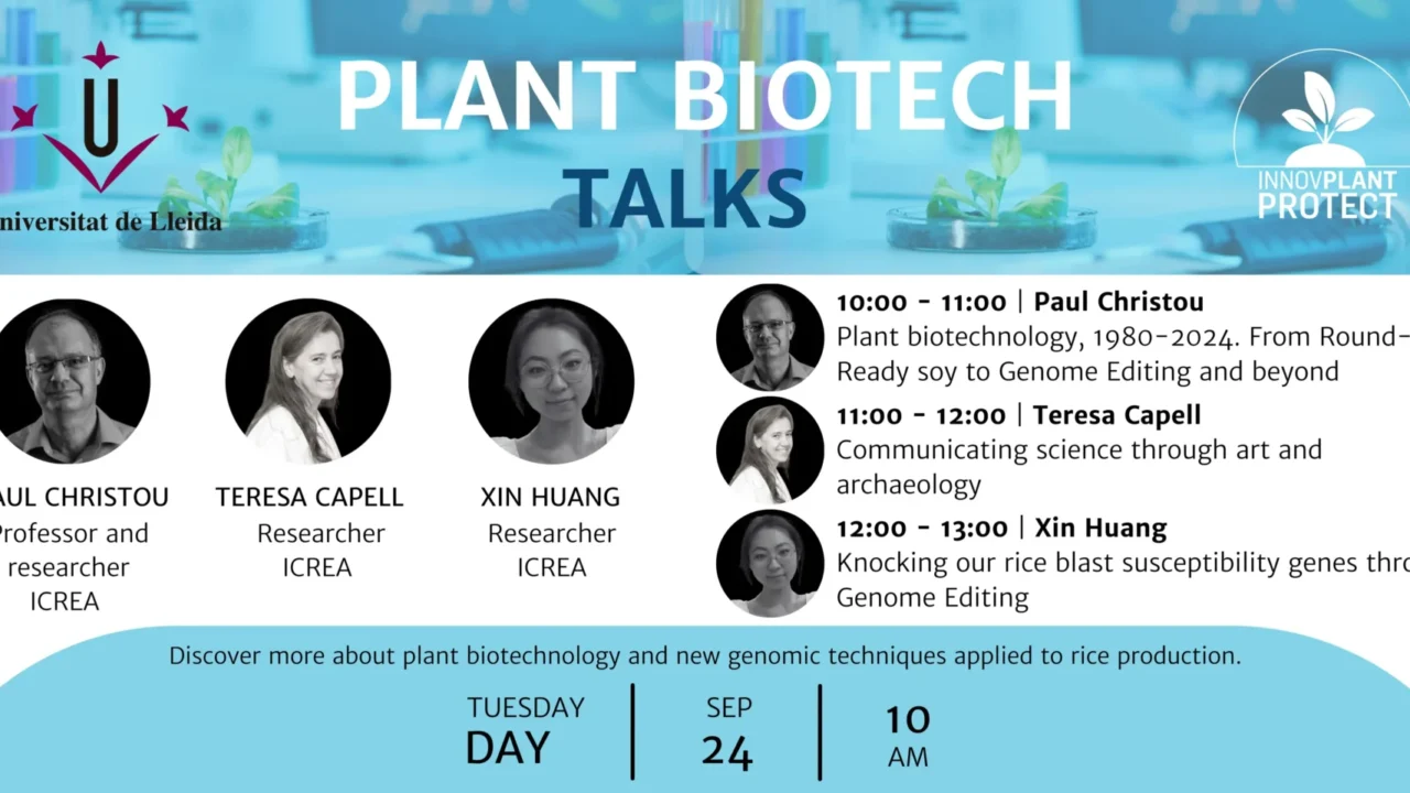 INNOVPLANTPROTECT ORGANIZA AS “PLANT BIOTECH TALKS” COM FOCO NA BIOTECNOLOGIA VEGETAL