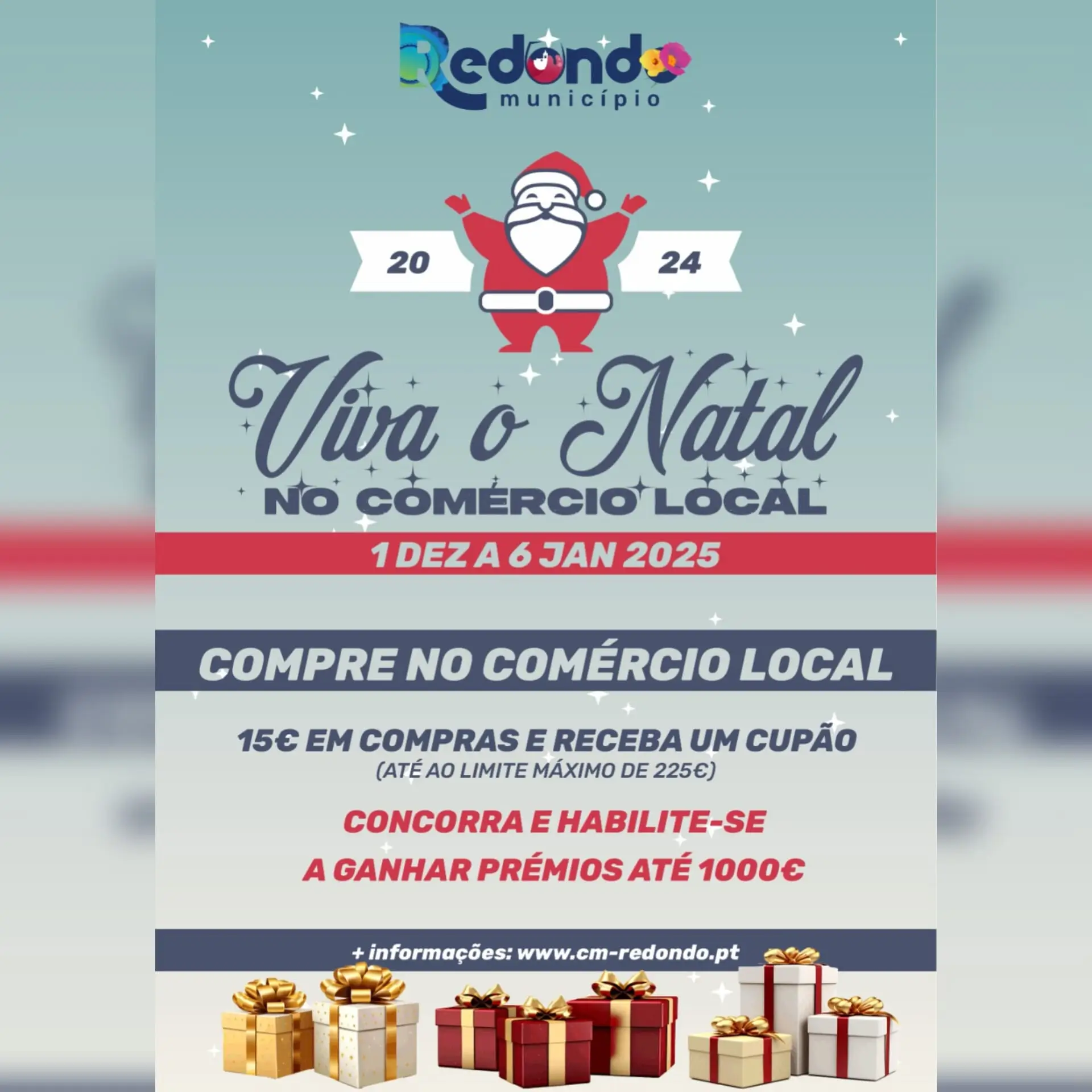 CAMPANHA VIVA O NATAL NO COMÉRCIO LOCAL DINAMIZA REDONDO ATÉ JANEIRO 3 CAMPANHA VIVA O NATAL NO COMÉRCIO LOCAL